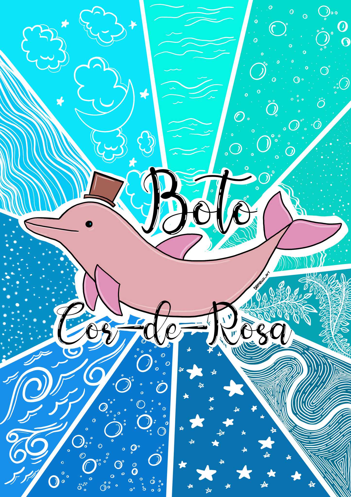 Boto Cor de Rosa - Affiche - Folklore Brésilien