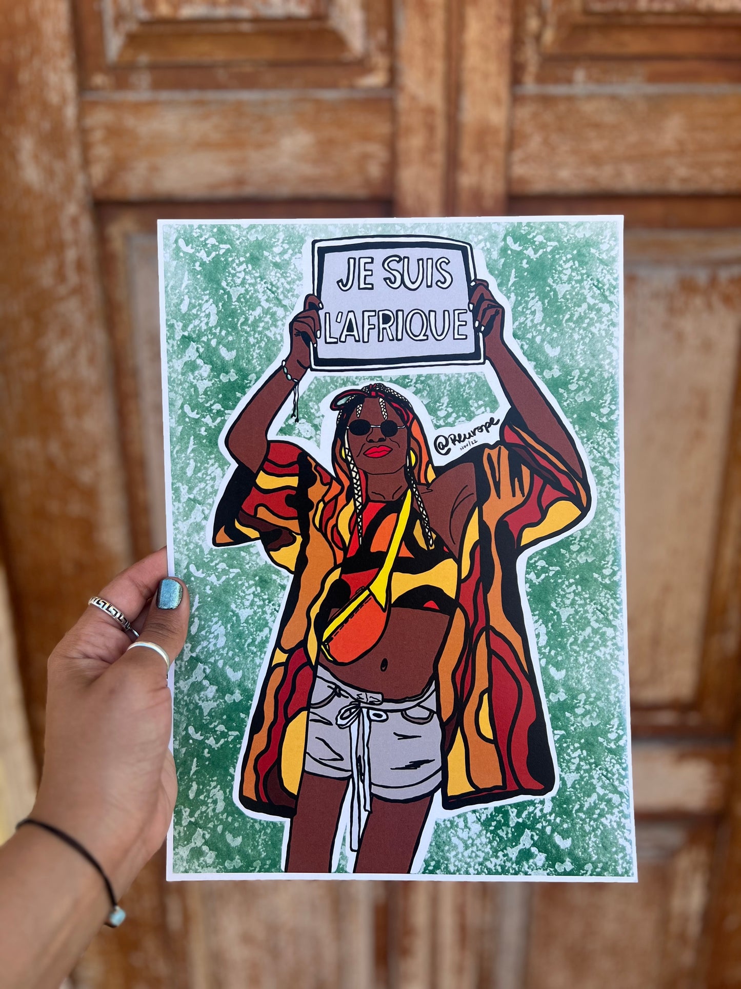 Je suis l'Afrique - Affiche Demello Art